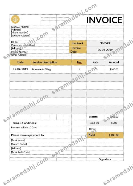 Notary Invoice Template